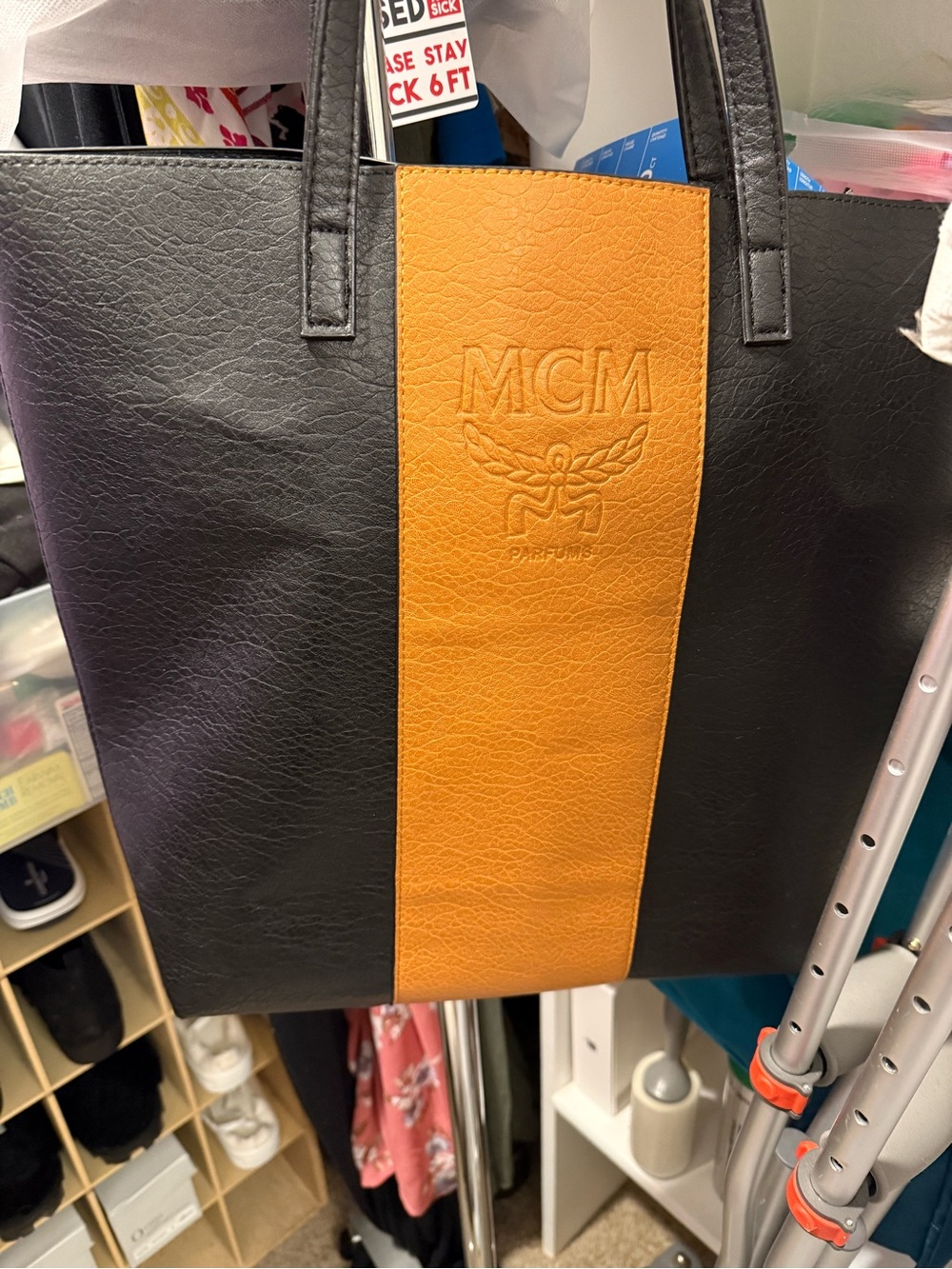 MCM Black & Cognac Tote Bag - Picture 2 of 2